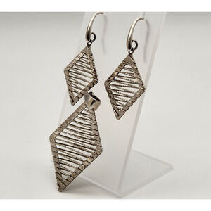 Leslie's Italy Sterling Silver Rhodium-Plated Shepherd Hook Earrings